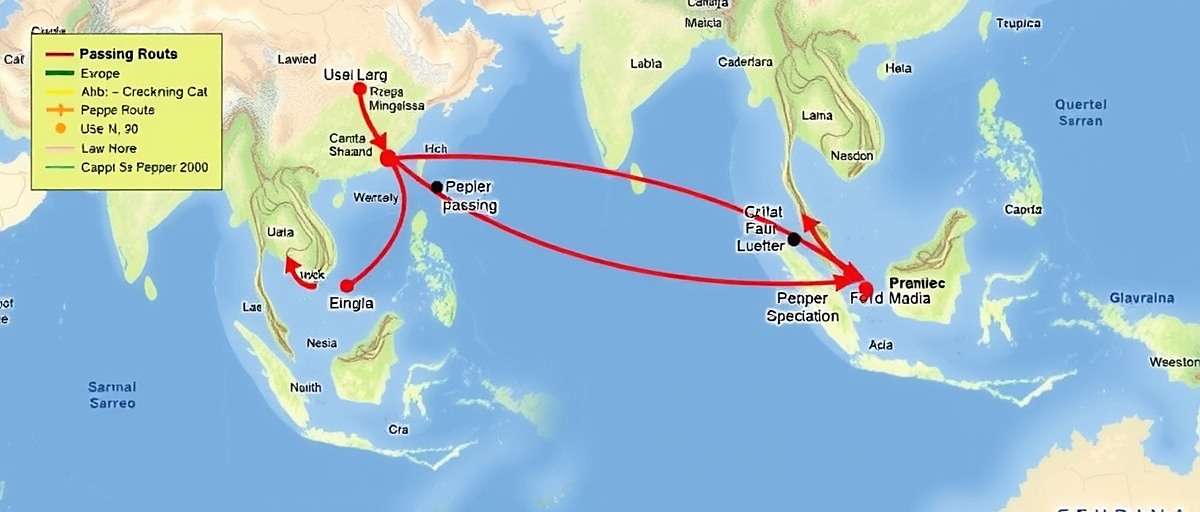 Pepper Passage Upcoming Features Teaser image for upcoming Pepper Passage Indian Route update showing expanded trade routes to Southeast Asia and Europe